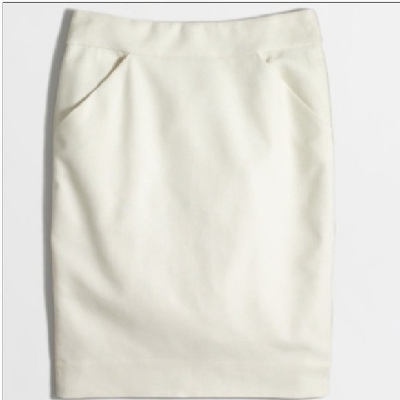J. Crew "The Pencil Skirt" Ivory - Picture 1 of 6